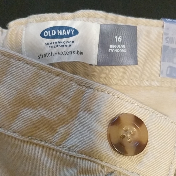 Khaki big girls pants w/elastic adjustable waist - Picture 2 of 5